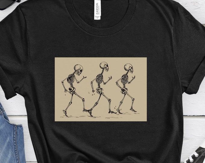 Skeleton Procession, Skeleton Shirt, Horror Shirt, Novelty Shirt, Funny Shirt, Quirky Shirt, Halloween Shirt, Funny Halloween Gift, Fun Gift