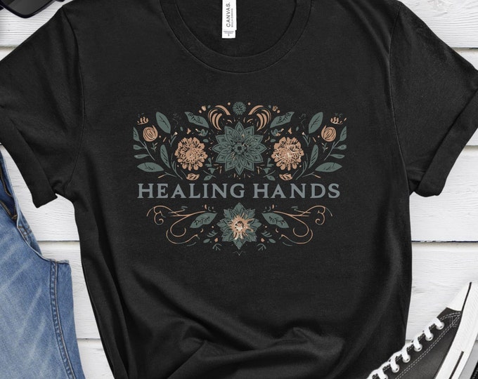 Healing Hands, Social Worker Gift, Social Worker Shirt, Social Service Shirt, Compassion Shirt, Boho Shirt, Vintage Shirt, Boho Gift