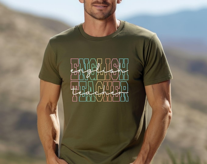 English Teacher, teacher shirt, retro shirt, English department, back to school, grammar teacher, high school teacher, book lover gift