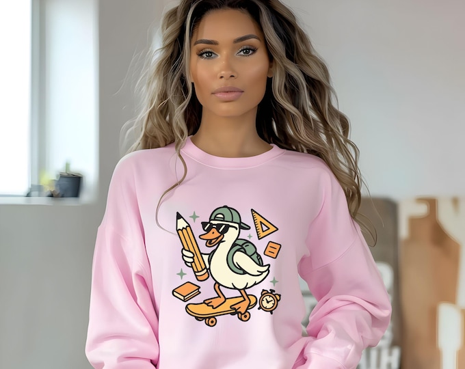 Cool School Duck, teacher shirt, cute teacher apparel, classroom outfit, elementary teacher, playful educator, back to school, teacher humor