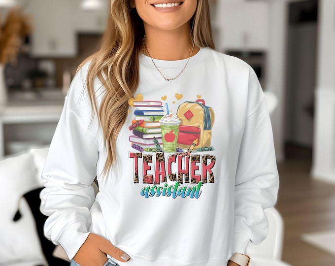 Teacher Assistant, classroom aide shirt, teacher assistant, paraprofessional, educational support, back to school, school staff sweater