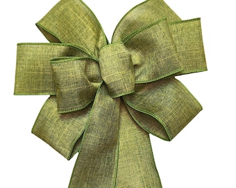 Moss Green Sage Wreath Bow Khaki Decorative Bows Lantern Green Bow Gift Country Bow Christmas