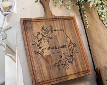 Custom Cutting Board, Bridal Shower Gift, Newlywed Gift, Wedding Gift, Gift For Couple, Personalized Cutting Board, Personalized Gift