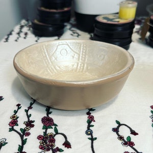 Hand-poured plaster decorative bowl