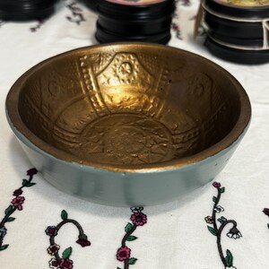Hand-poured plaster decorative bowl