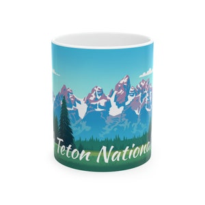 Grand Teton National Park Mug | Grand Teton | National Parks | Mountains | Meadow | Souvenir Mug | Nature Inspired | Vacation | Memories