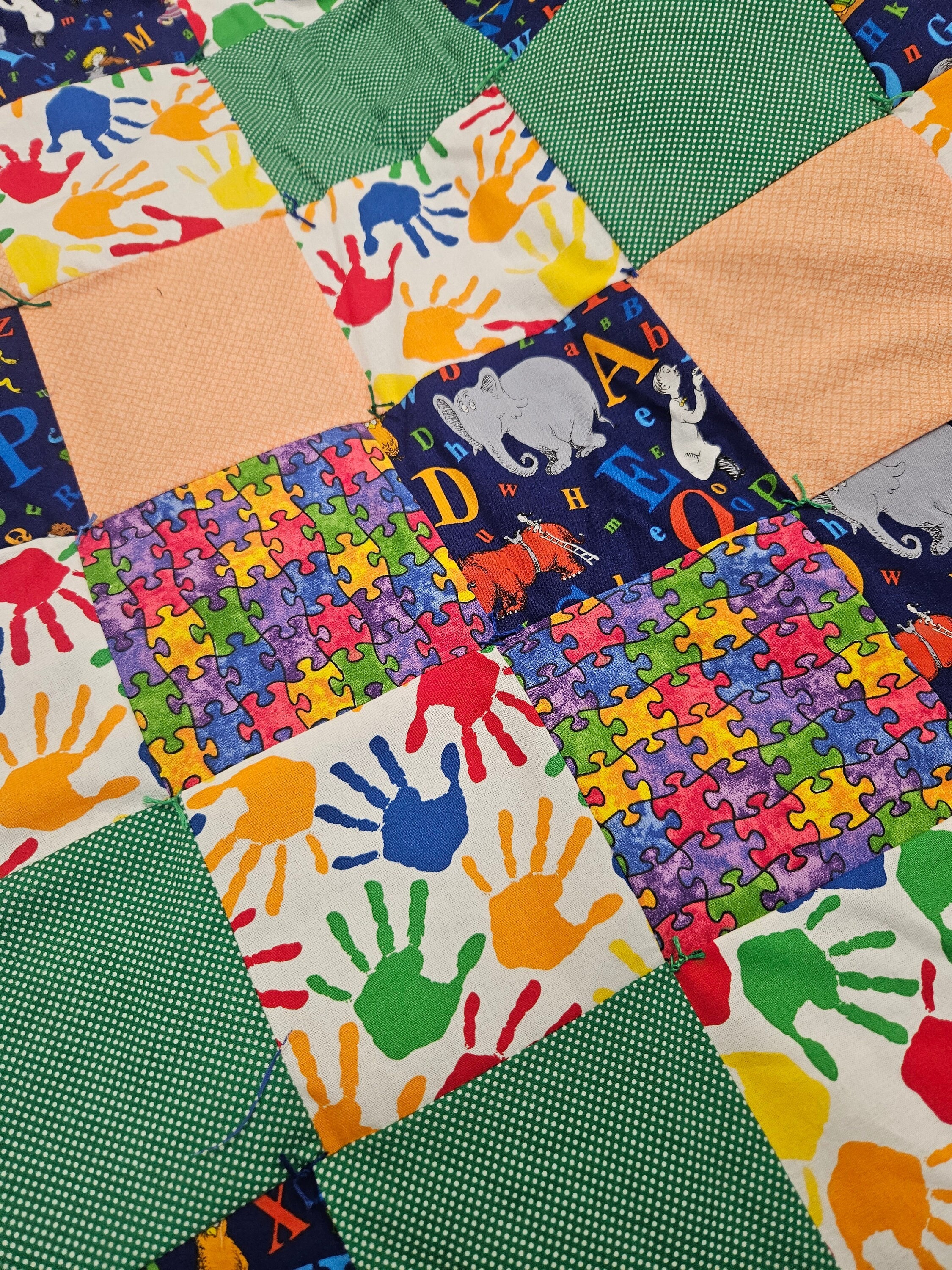 Autism Quilt Block Pattern March Is National Quilting Month