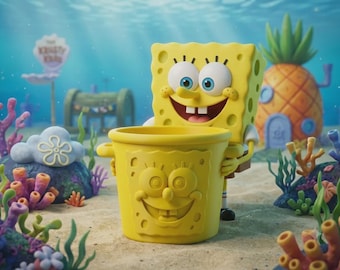 3D Printed Candy / Popcorn Bowl - SPONGE BOB!!!