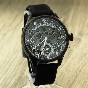 Audemars Freres Geneve Swiss made mechanical mens marriage wristwatch black case