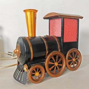 Vintage USSR locomotive lamp - unique collectible desk light 220V