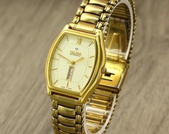 Olma Swiss Made Gold Plated Automatic Wristwatch: ETA 2688 Day-Date