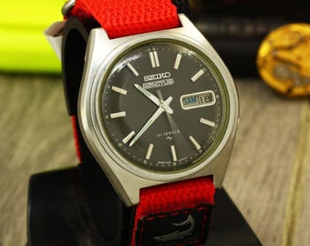 SEIKO セイコー 5 ACTUS 7019-7060 自動巻き 腕時計 Seiko 5 Actus 7019-7060 Vintage Day Date 21 Jewels ST.Steel