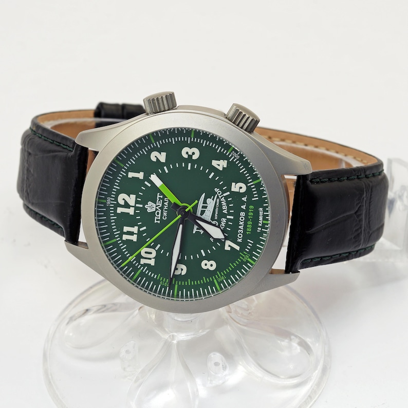 NEW Poljot Signal alarm 2612.1 Russian aviator mechanical USSR wristwatch WR image 4