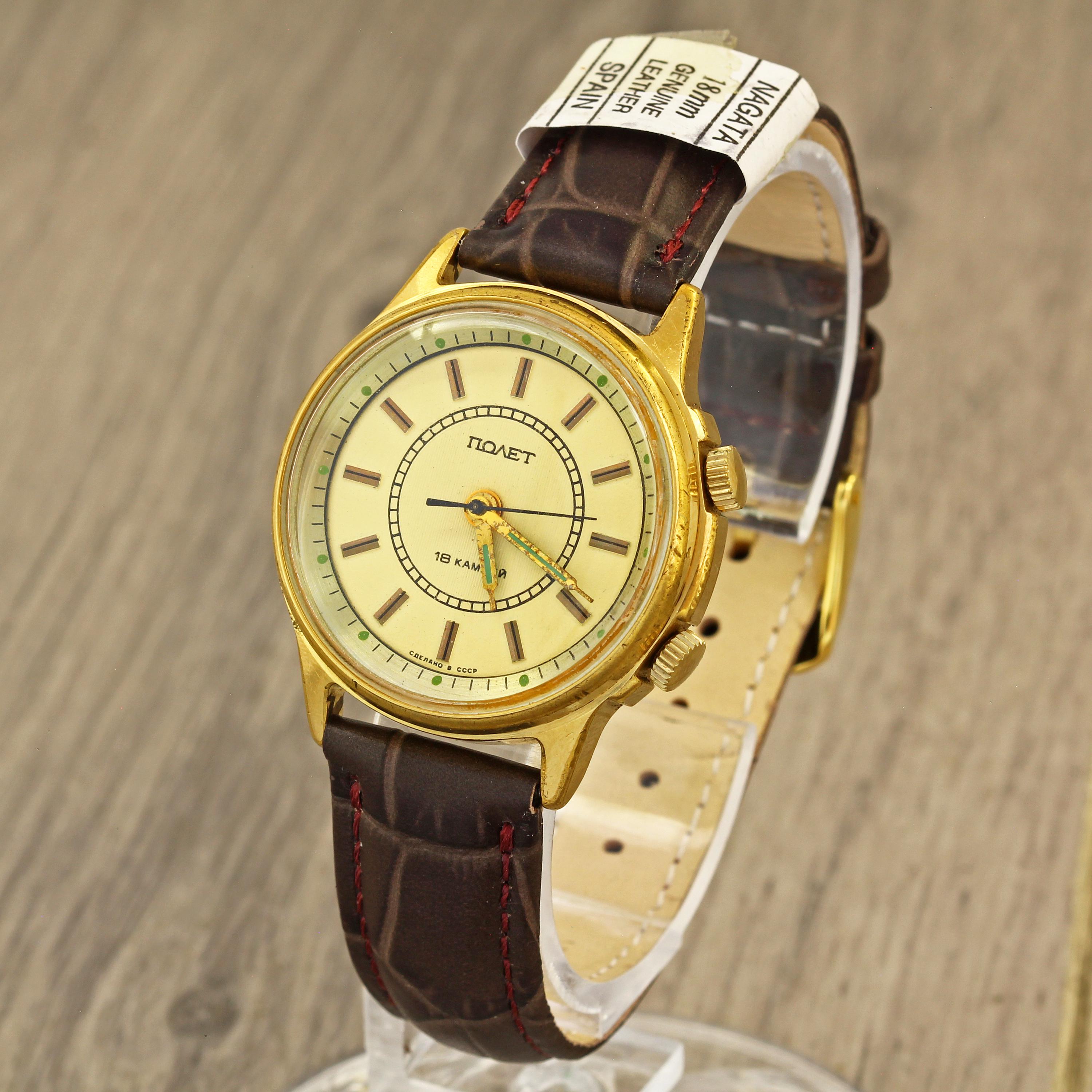 【セール】poljot アラーム手巻き腕時計 楽天市場】【中古】ロシア製POLJOT【ポレオット】手巻きアラーム腕時計