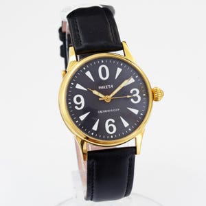 NEW raketa Big Zero 2609.1 USSR Soviet mechanical men's wristwatch black dial