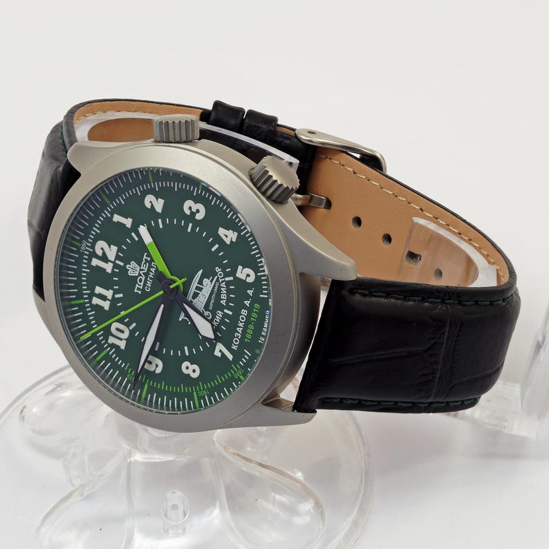 NEW Poljot Signal alarm 2612.1 Russian aviator mechanical USSR wristwatch WR image 5