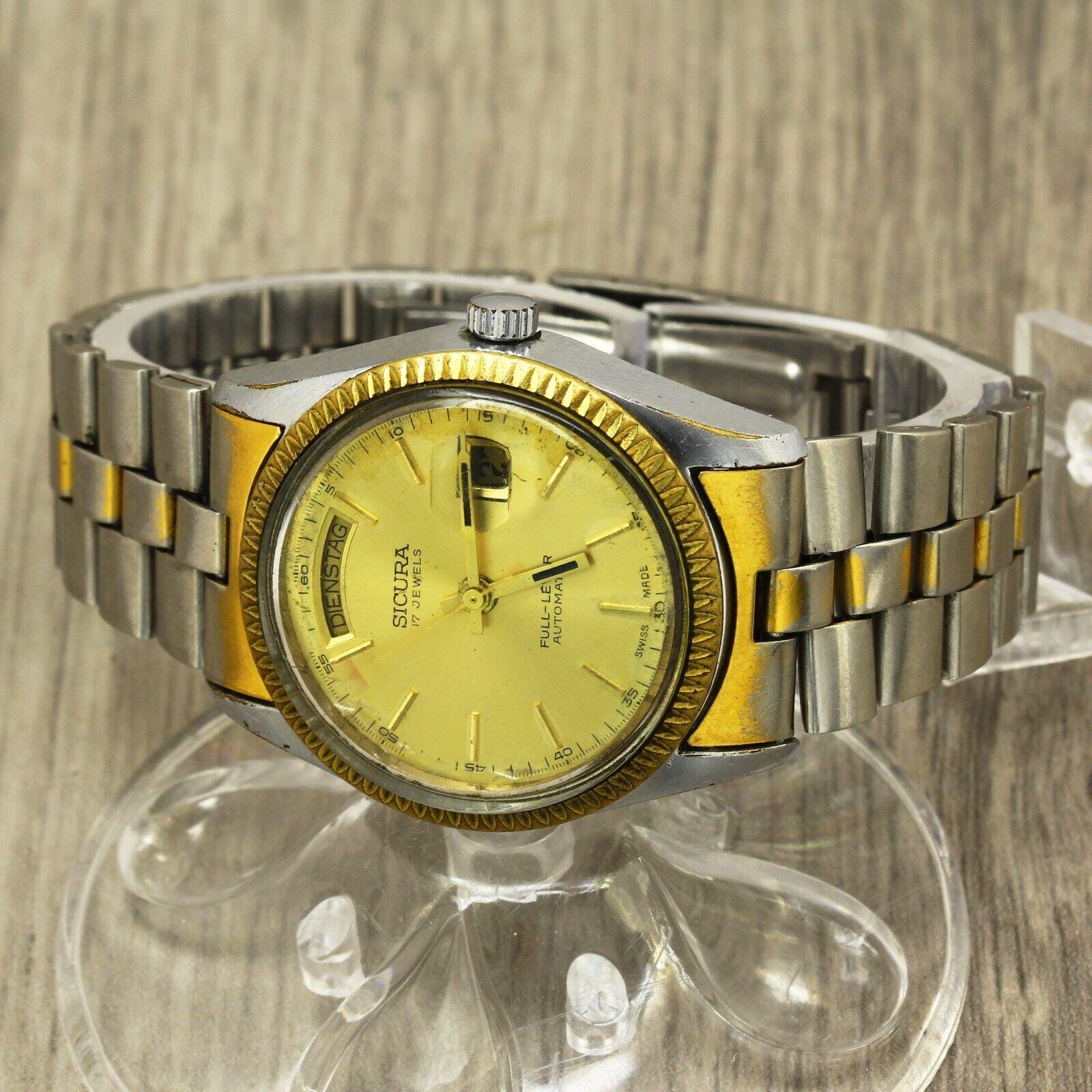 Swiss Watches Sicura 17 Jewels Vintage Watches SICURA BREITLING