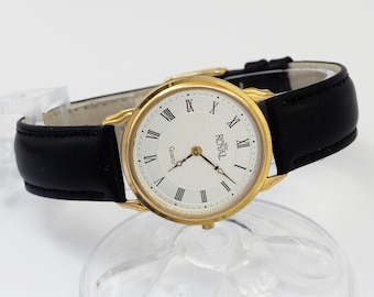Royal quartz wristwatch Swiss Parts stainless steel back rare classic design