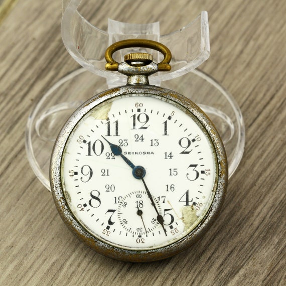 SEIKOSHA Seiko Very Rare Japanese Vintage Mechanical Pocket Watch 
