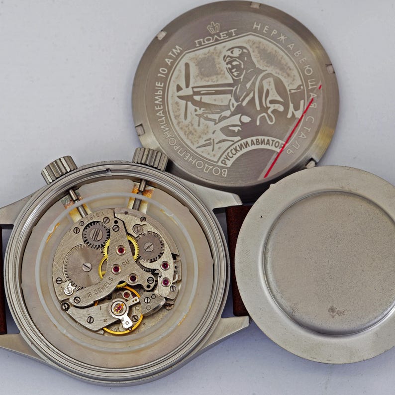 NEW Poljot Signal alarm 2612.1 Russian aviator mechanical USSR wristwatch WR image 9