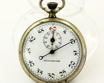 Excelsior Park vintage 1950&#39;s mechanical Swiss made stopwatch fully working G