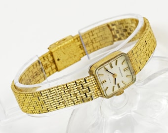 Vintage Regency Swiss Ladies Gold Plated Mechanical wristwatch 17J AS 1977-2