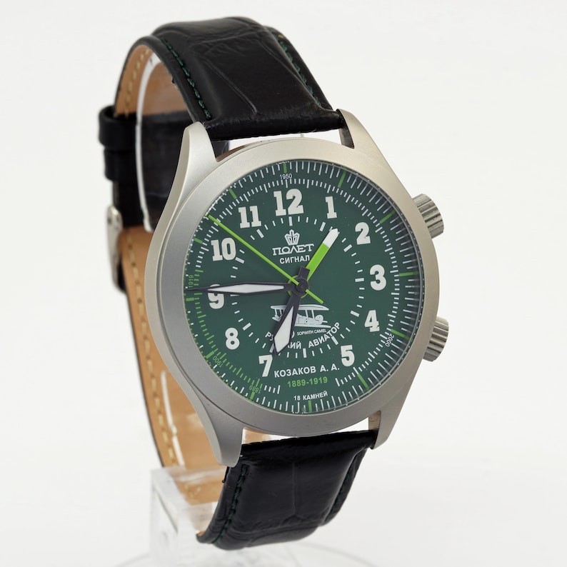NEW Poljot Signal alarm 2612.1 Russian aviator mechanical USSR wristwatch WR image 12
