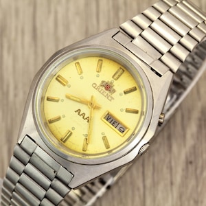 Orient AAA Crystal LH L469135 all stainless steel automatic Japan wristwatch