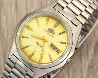 1980年代製ヴィンテージ オリエント クリスタル オートマチック メンズ