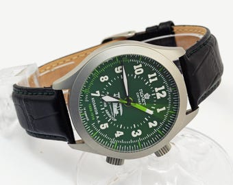 NEU Poljot Signal Alarm 2612.1 russischer Flieger mechanische UdSSR Armbanduhr WR