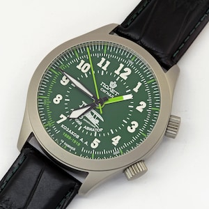 NEW Poljot Signal alarm 2612.1 Russian aviator mechanical USSR wristwatch WR image 3