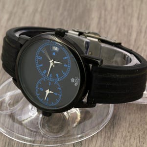 Royal London 40134-03 quartz wristwatch 2 separate dials with time, date