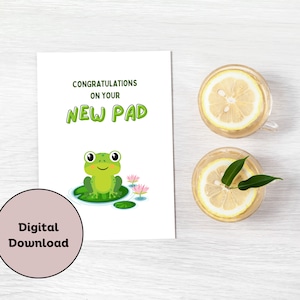 Novo cartão de almofada | Cartão de inauguração para impressão | Nova casa | Casa nova engraçada Cartão Comemorativo | Punny Cartão Comemorativo | Download digital | Cartão de felicitações para impressão