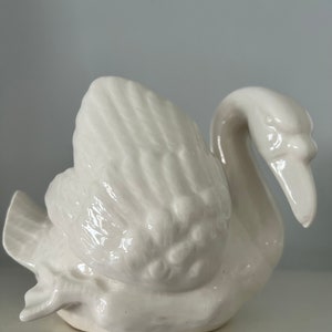 Vintage ceramic swan planter