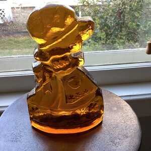 Vintage Holly Hobbie amber glass bookends zdjęcie 2