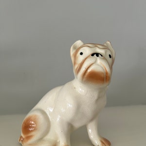 Vintage hand painted ceramic French Bulldog figurine
