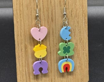 Pendientes Lucky Charms / 5 colores de alambre para elegir