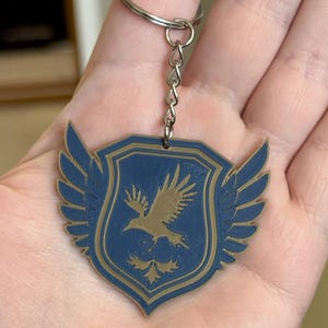 Raven House Crest Keychain