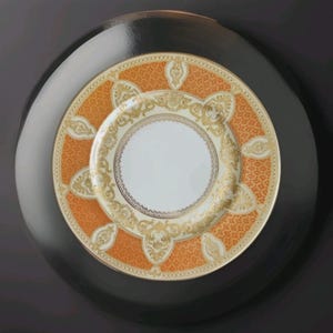 Bernardaud Limoges B & Co Dinner Plates Set of 12 Gold Encrusted Hand Painted