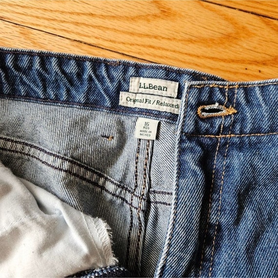 L.L. Bean Jeans 16 X 29 Vintage Blue High Waist M… - image 4