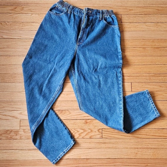 L.L. Bean Jeans 16 X 29 Vintage Blue High Waist M… - image 2