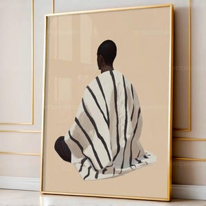 Arte mural étnico africano, impresión de arte étnico, arte mural afrocéntrico, arte africano tradicional, impresiones de arte negro, póster de arte mural extragrande