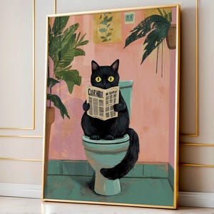Poster oder Leinwanddruck, Katzen lesen Bücher, Arbeitszimmer Wandkunst, Leseraum Kunst, Buchliebhaber Dekor, Lesefächer, Monet