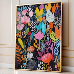 Maximalist Wall Art, Printable Abstract Wall Art, Eclectic Digital Wall Art, Colourful Trendy Decor, Digital Download Art