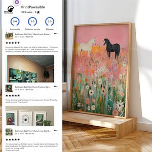 Pink Cowgirls Art, Pink Cowgirl Print, Coastal Cowgirl Wall Poster, Vintage Horse Wall Art, Boho Countryside Digital Print image 2