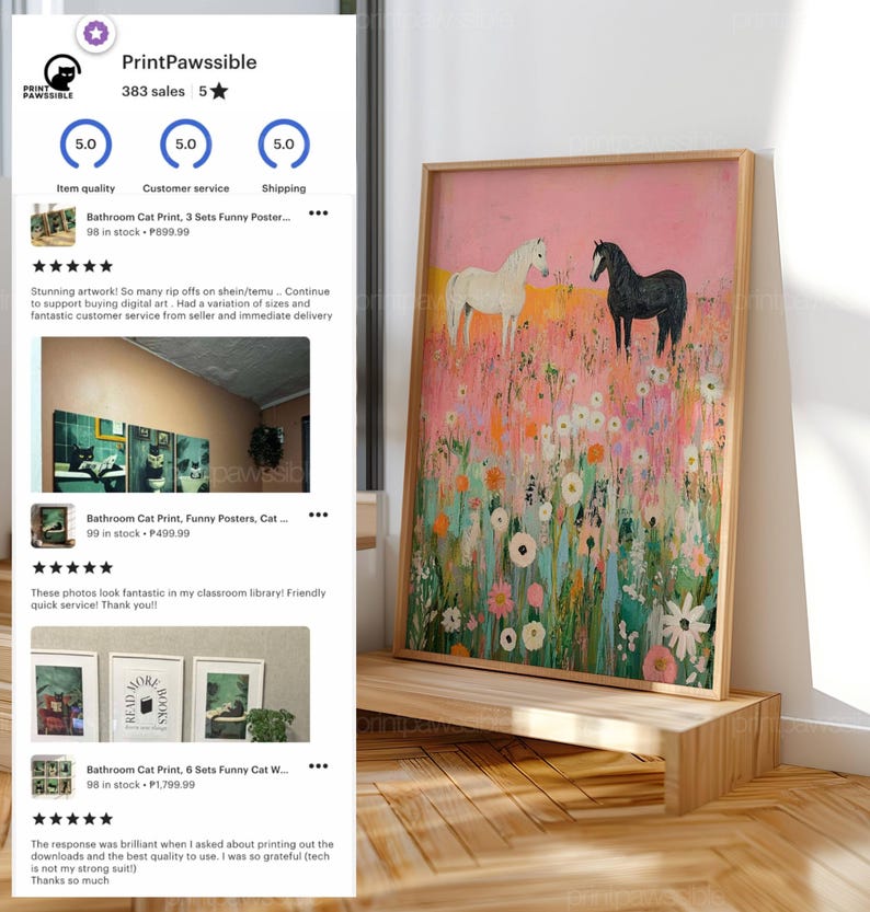 Pink Cowgirls Art, Pink Cowgirl Print, Coastal Cowgirl Wall Poster, Vintage Horse Wall Art, Boho Countryside Digital Print image 2