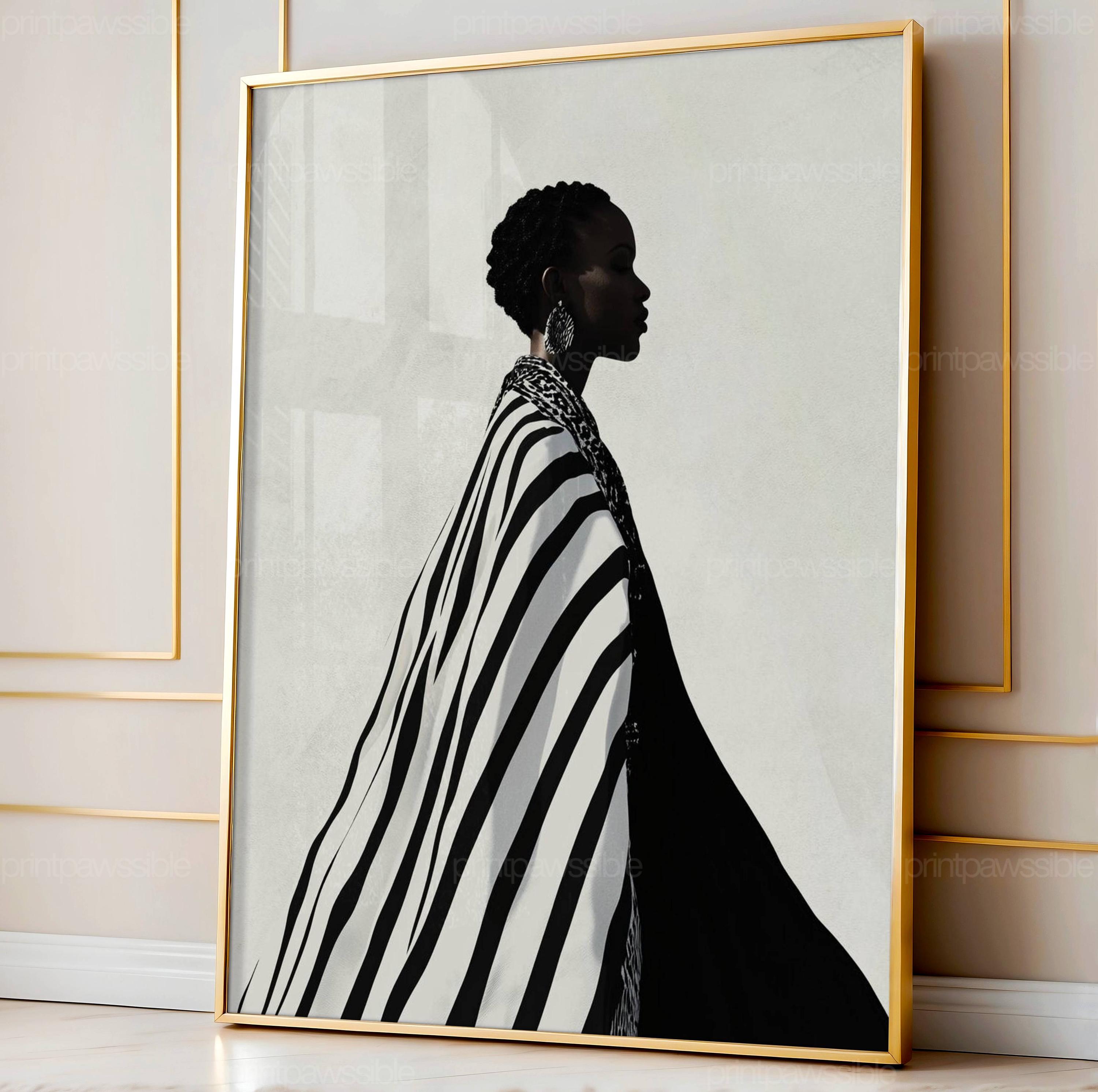 Black and White Abstract Print Dress - Etsy