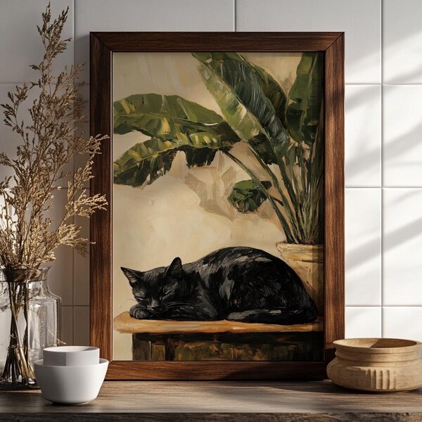Rustic Cat Art - Etsy