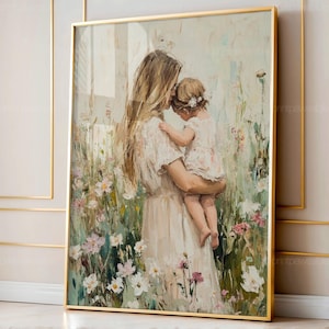 Cottagecore Motherhood Digital Art, Motherhood Print, Mothers Day Digital Download, Laundry Room Wall Art, Cottagecore Decor, Mom Baby Art