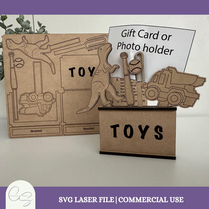 DIY Toy Box SVG: Dinosaur, Truck, Sports Gift Card Holder (digital File ...